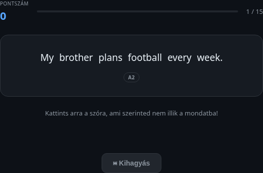Elgépelt szó játék előnézete
